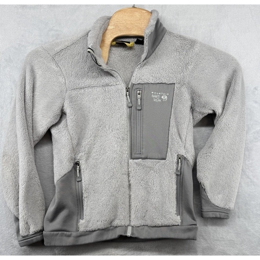 Mountain Hardwear Fleece Fuzzy Gray‎ Zip Up Jacket Women's Size S